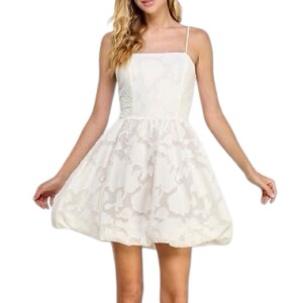 Koko + Mason Los Angeles Sleeveless Mini Dress Party Cocktail Ivory Size Large